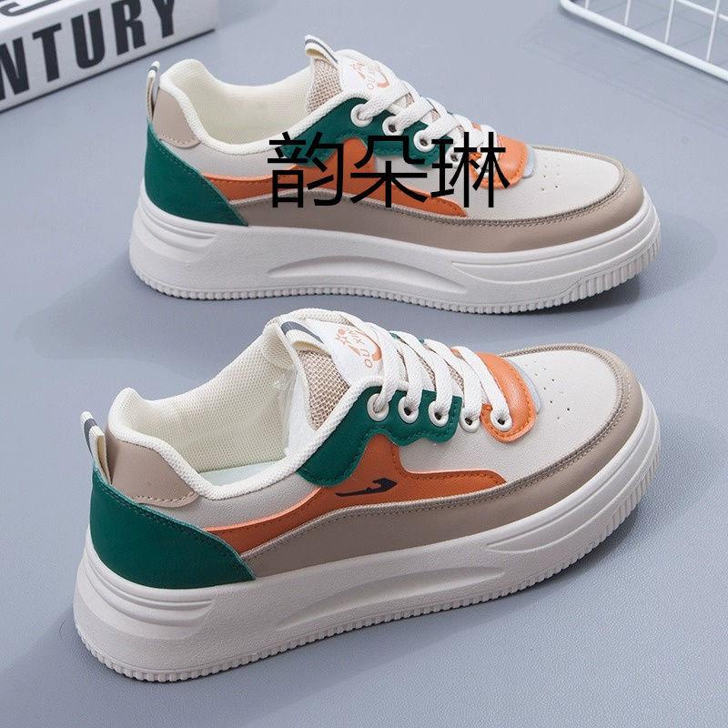 2025 autumn new little white shoes women's shoes versatile popular board shoes breathable thick-soled mesh student sports shoes