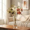 Realistic Artificial Orchid Flowers Real Touch Long Stem with Buds Cymbidium Orchid Spray Handmade Lifelike Appearance