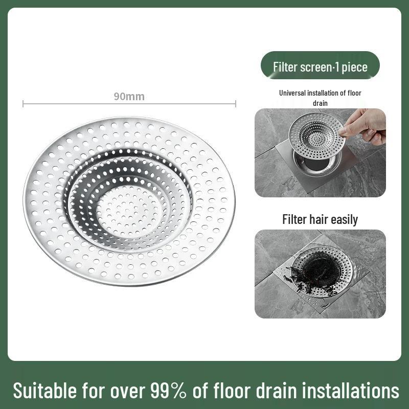 Universal Bathroom Floor Drain Hair Filter Cover