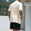 Men's Casual Shirt Summer Short Sleeve Male Clothing Hip Hop Streetwear Plus Tops Black White Tee Fashion Baggy Shirt For Men