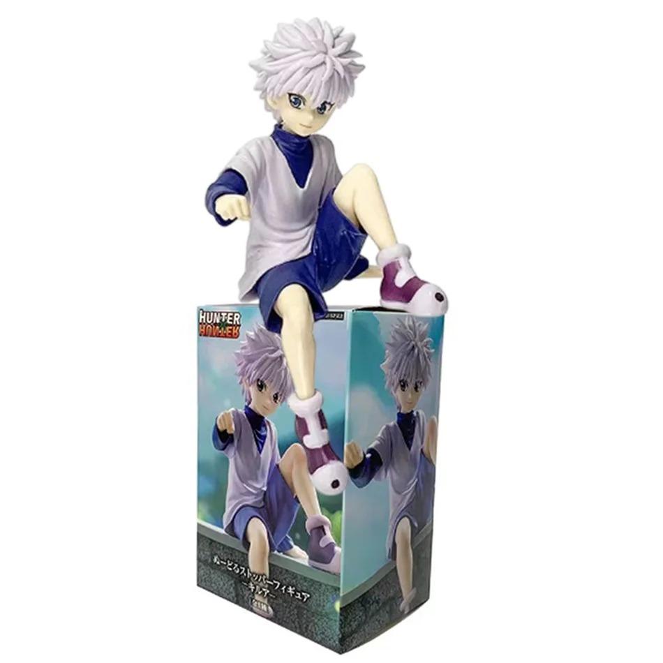 Christmas 12cm Hunter x Hunter Gon Freecss Anime Figure Killua Zoldyck Action Figure Figurine Model Car Ornaments Toys Gift