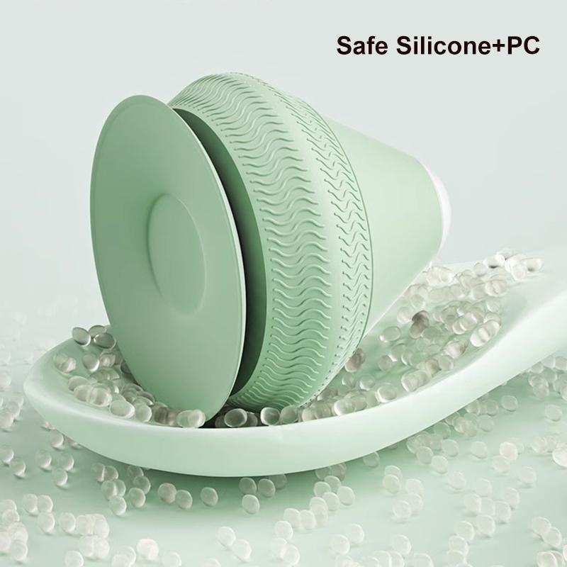 Silikon Massageball USB Wiederaufladbar Vibrationsmassageball Fitness Muskel Taille Rücken Entspannungsmassagegerät zur Schmerzlinderung