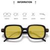 Day & Night Vision Pochromic Myopia Glasses for Men Women Square UV Protection Sunglasses Eyewear for Driving Diopters -4.0