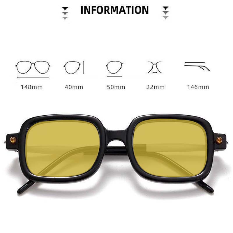 Day & Night Vision Pochromic Myopia Glasses for Men Women Square UV Protection Sunglasses Eyewear for Driving Diopters -4.0