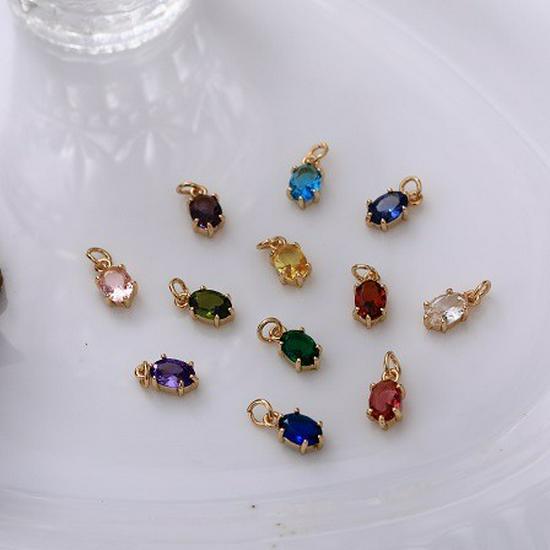 Titanium Steel Zodiac Pendant with Colored Zircon Stones - DIY Necklace for Women