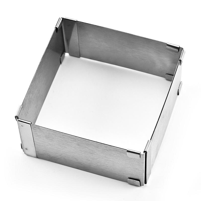 

Кольцо для торта из нержавеющей стали, регулируемый квадратный мусс, круглый инструмент для украшения торта, резак для торта, форма для выпечки мусса