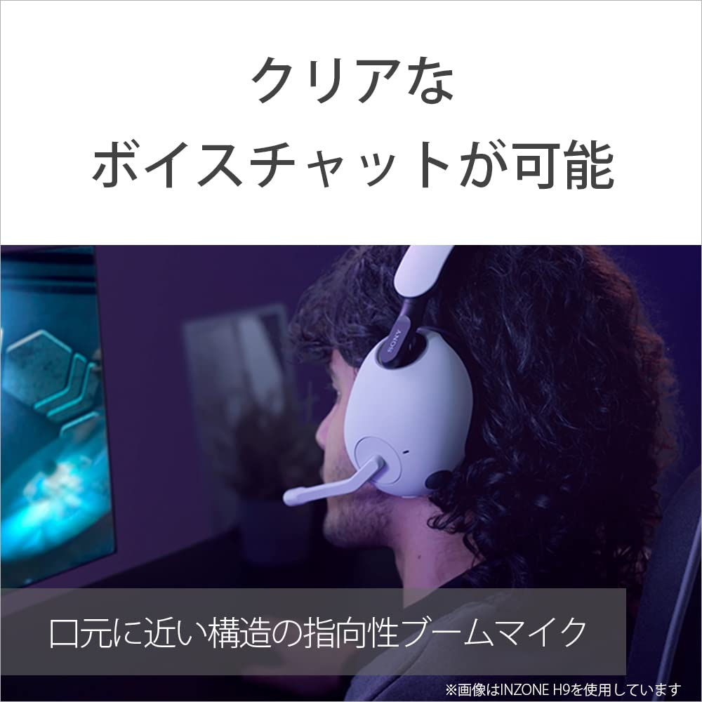 Sony INZONE H3 Gaming Headset 3D Low Comfortable for Long Boom Mic Compatible with PS5 and and for Official Competition Gear for EVO Japan White