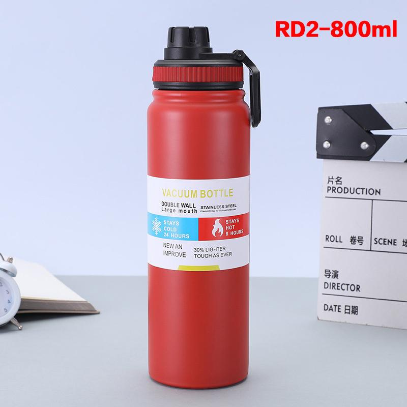 600/800/1000Ml Outdoor Thermos Water Bottle 304 Stainless Steel Insulated Cup Keeps Cold And Heat Thermal Large-Capacity Pot