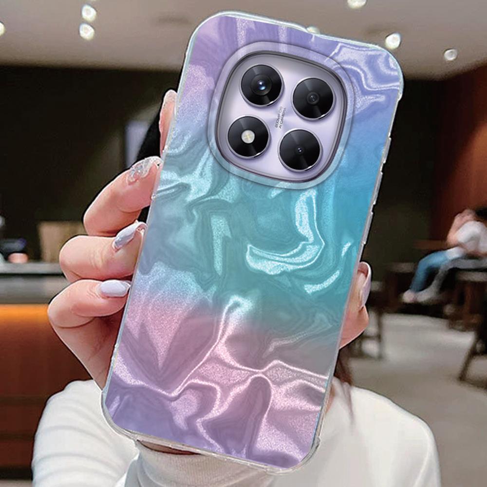 Phone Cases For Xiaomi Redmi Note 14 13 Pro Plus 5G 14T 13T Pro Poco M6 Pro Colorful Gradient Laser Cover Silicone Fundas Bumper