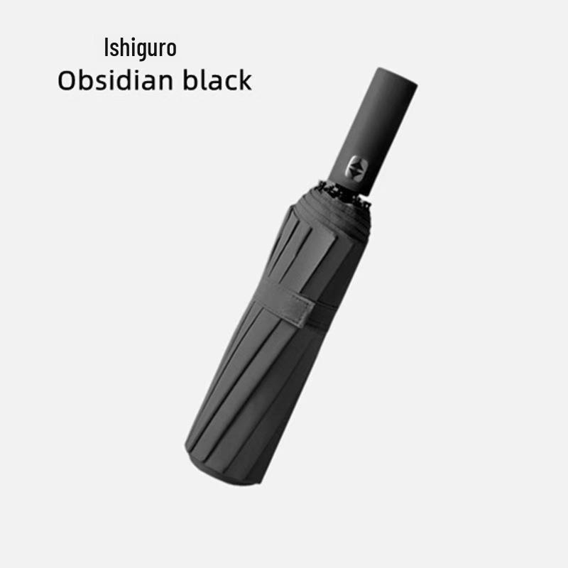 Fully Automatic 24-Rib Folding Umbrella: Large, UV-Resistant, Sun & Rain Protection with Custom Logo Options