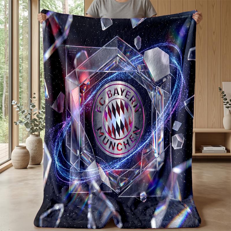 Bayern Munich Theme Blanket Soft Flannel Blanket Plush Throw Blanket Cozy Sofa Bed Blanket for Home Decor