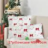 Christmas Plush Pillow Cover With Geometric Snowflake Design For Home Decor And Gift