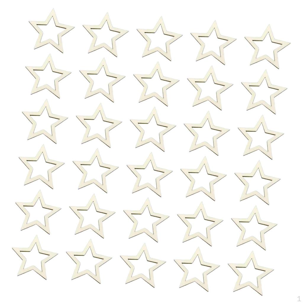 Hohler Stern Unfertige Holzteile Reifen Rohlinge Holzschnitzereien Holzornamente zum Basteln