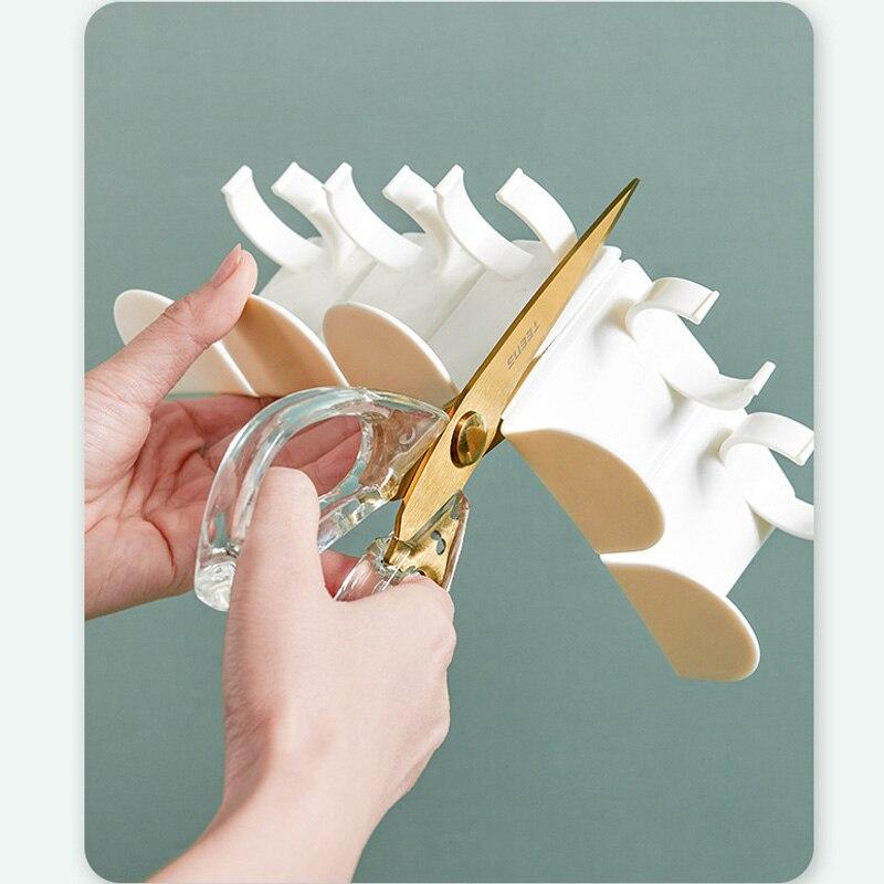 Spice Bottle Storage Rack Kitchen Spice Jar Rack Home Self Adhesive Wall Mounted Holder Clips Seasoning Carrier Tools