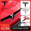 Car Sticker 2025 Hot 1Pcs Car Hood Front Grille Logo Cover Rear Trunk Lid Badge Stickers For Model 3 Model S X Model Y Roa