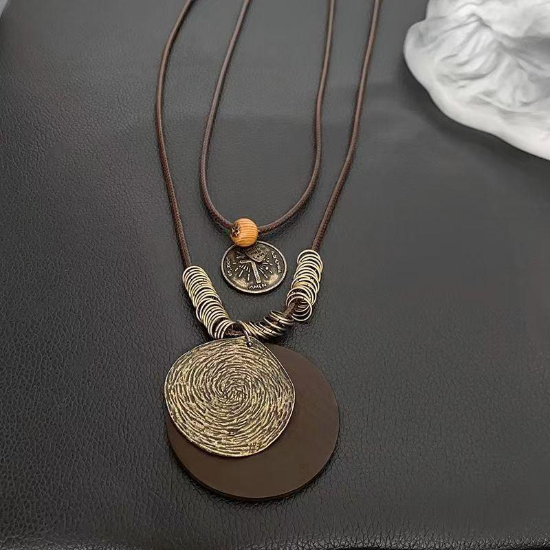 

Жіноче ретро намисто з підвіскою у вигляді пера дзен з намистинами