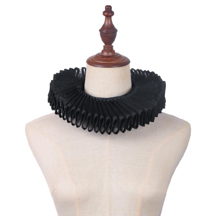 Adjustable Tie Ruffled Collar Retro For Victorian Age Costumes and Cosplay Halloween Accessory Versatile Collar