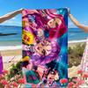 KPop Dämonenjäger Druck Strandtuch, Vielseitiges Leichtes Saugfähiges Strandtuch für Pool Surfen Yoga Badezimmer, Perfektes Geburtstags-Urlaubsgeschenk