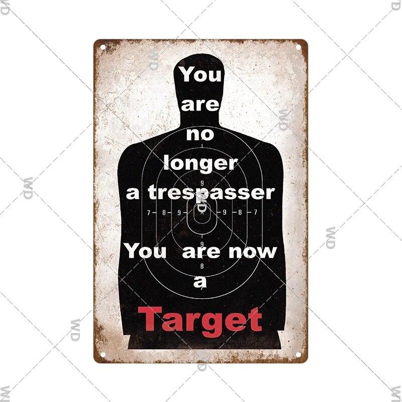 Warnung Metallschild Vintage Plakette Metall Vorsicht Bereich 51 No Trespassing Retro Garten und Hof Vorsicht Blechschild Garage Park Dekor