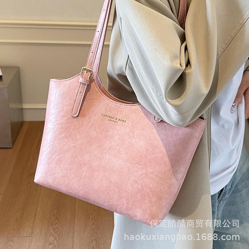 Premium sense large-capacity commuter bag women's fashion new class 2025 women's handheld satchel shoulder tote bag