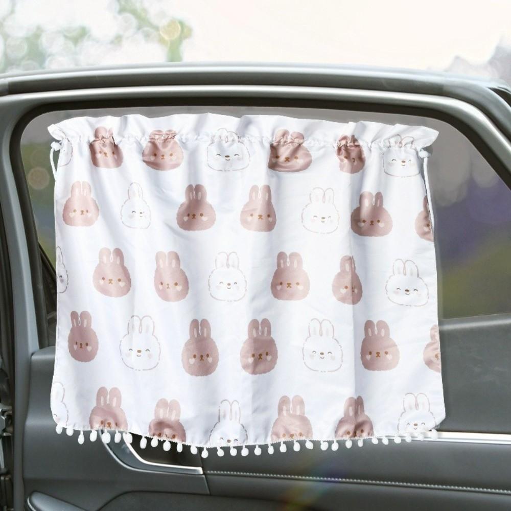 Embroidered Car Window Sunshade UV Protection Rear Side Window Curtain For Kid Baby Children