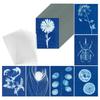 2025+ Sun Print Paper Kit, 100 Sheet Cyanotype Paper with 4 Sheet Acrylic Panel, A5 Sun Art Paper, Solar Printing Art Paper