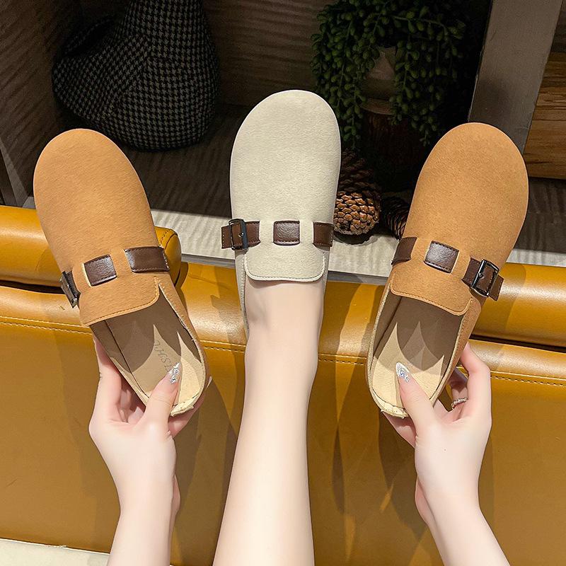 Baotou half slippers women's new summer wear soft sole pedal versatile casual heel sandals