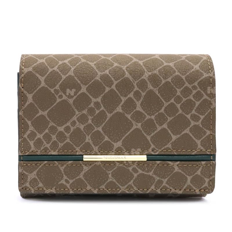 Nina Ricci Atre Nouveau Purse Green Bifold Wallet 85-8202 Women's