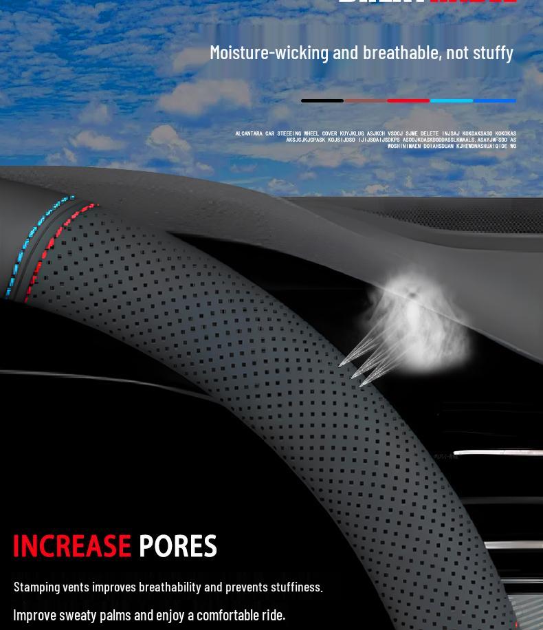 BMW X1 2025 Steering Wheel Cover, All-Season, Sweat-Absorbent, Non-Slip
