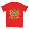 Vintage TShirt Summer Coat of Arms of Morocco Lion TShirts Cotton Tshirt for Men Aesthetic Cheap Print Short Sleeve Tees