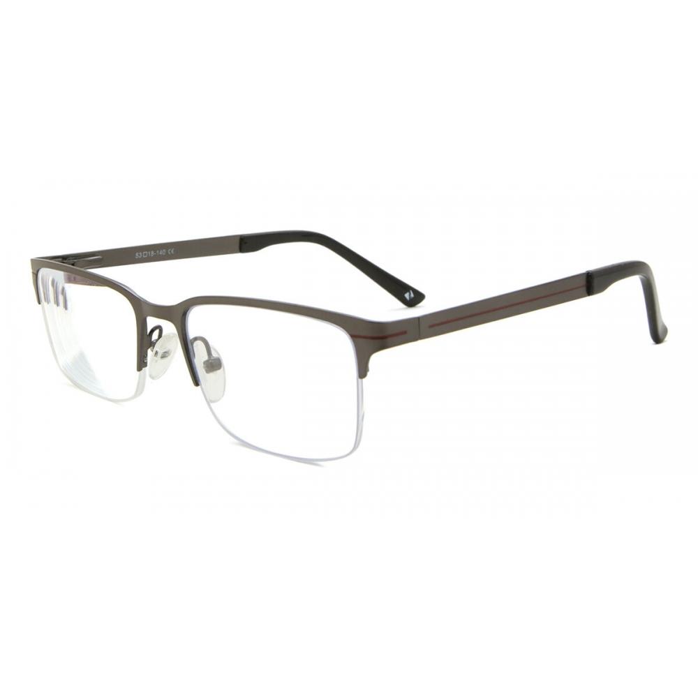 Semi Rimless Rectangle Grey Smartbuy Collection Jan Asian Fit 646a Fashion Unisex Eyeglasses