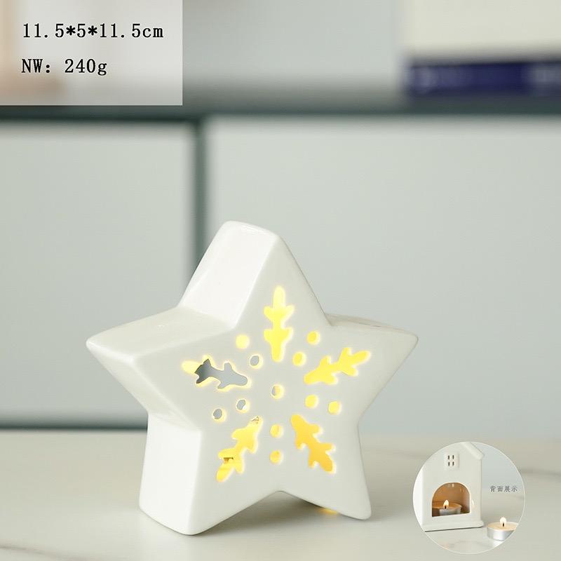 Ceramic House Candle Holder, Nordic Creative Candlestick for Home, Dinner & Wedding Table Decor