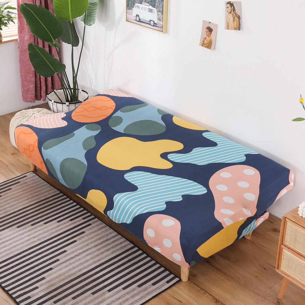 Universal Printed Sofa Cover for Armless Folding Sofas