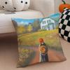 O-Of Green Gables Cushion Cover Throw Pillow Cover Hidden Button Durable Polyester Chair Cushion