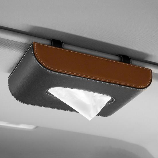 

Yousheng Car Tissue Holder Large Capacity Wear Resistant Simple Installation Auto Car Visor Tissue Holder Paper Dispenser Box