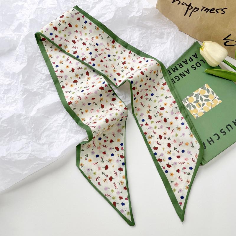 Long silk scarf, high-end new versatile hair tie streamer, atmosphere ribbon, spring and summer decorative scarf, tied bag streamer