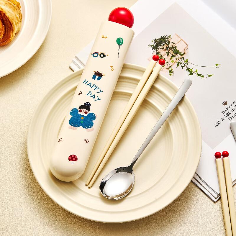 TREEJACK Kids Portable Cartoon Cutlery Set