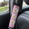 Cute Flower Seat Belt Cushions Floral Pads for Car, Soft Mesh Shoulder Skin Friendly Seatbelt Padding Strap Covers, Comfortable Universal Protective