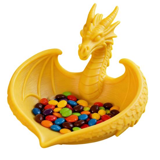 3D Printed Dragon Storage Box Modern Desk Organizer for Keys Jewelry Candy Flying