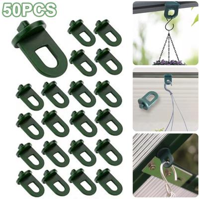 50 Τεμ. Κλιπ Θερμοκηπίου Στερέωση Στιβαρό Πλαστικό Κλιπ Στερέωσης Πολλαπλών Χρήσεων Αξεσουάρ Υποστήριξης Κρεμάστρα Γλάστρας Αγκράφα Στερέωσης