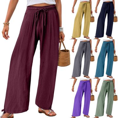 Damesbroek Zomer Casual Broek Dames Effen Kleur Thuis Broek