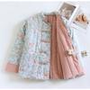 Mamas Vintage Verdickte Baumwolljacke Handgemachter Floraler Wintermantel Warme Baumwollwattierte Oberbekleidung