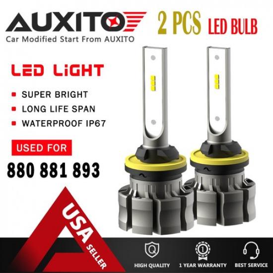 2X AUXITO 899 880 LED Fog Driving Light Super Bright Bulb DRL White B3F EXV