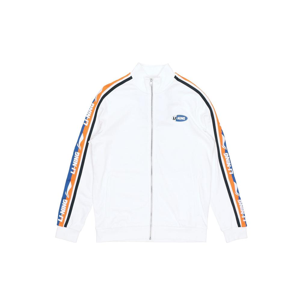 Li Ning Sports Fashion Collection Sweatshirts Unisex Ivory Stand Collar Moderate Cardigan AWDQ368-4