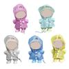 17cm Doll Raincoat Hooded Cape Small Animal Rainwear Waterproof Doll Clothes Gift for Birthday Display Collector