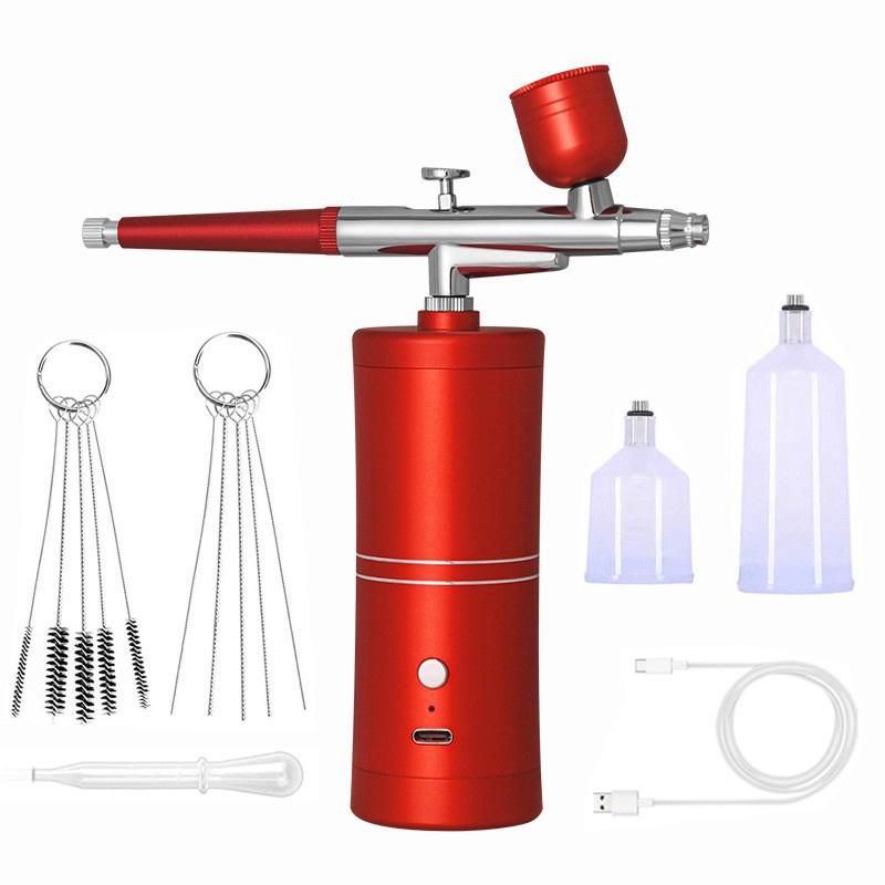 Portable Airbrush Kit Wireless Air Brush With Compressor Electrical Handheld Spray Gun Coloring Tattoo Graffiti Graphic Model