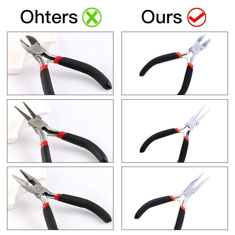 1Piece Jewelry Pliers Tools & Equipment Jewelry Making Handmade Tool Craft DIY Accessories Carbon Steel Nose Pliers Fixing