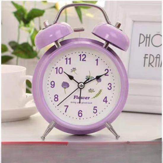 Creative and Fashionable Bedside Mute Simple Student Cartoon Alarm Clock Multifunctional Metal Children Luminous Small Watch