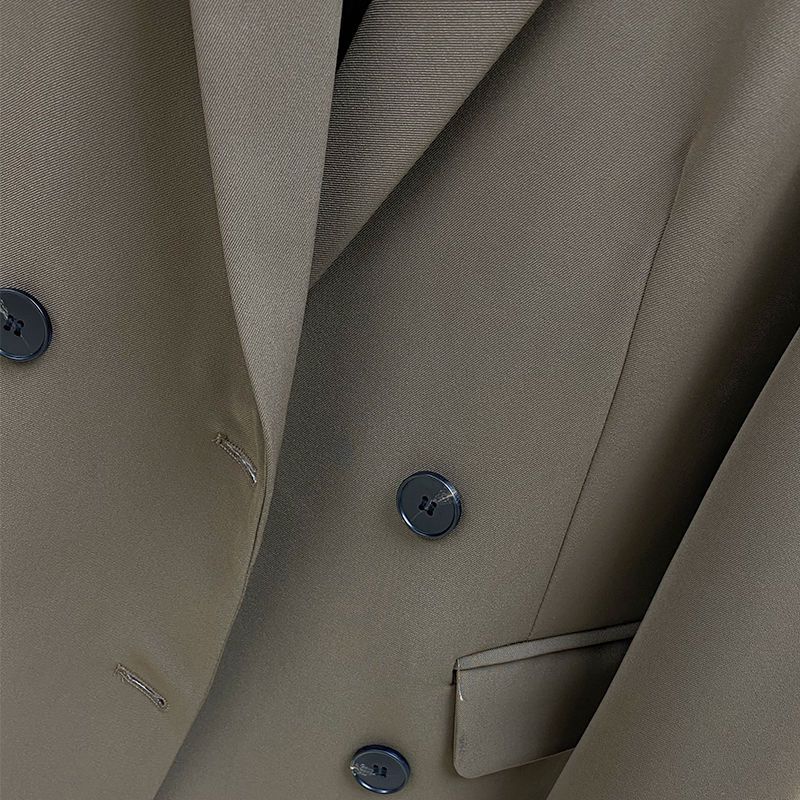 Höstmode Kvinnor Kostym Kappa Fritid Lösa Blazers för Kvinnor Formella Naggad Office Damrockar