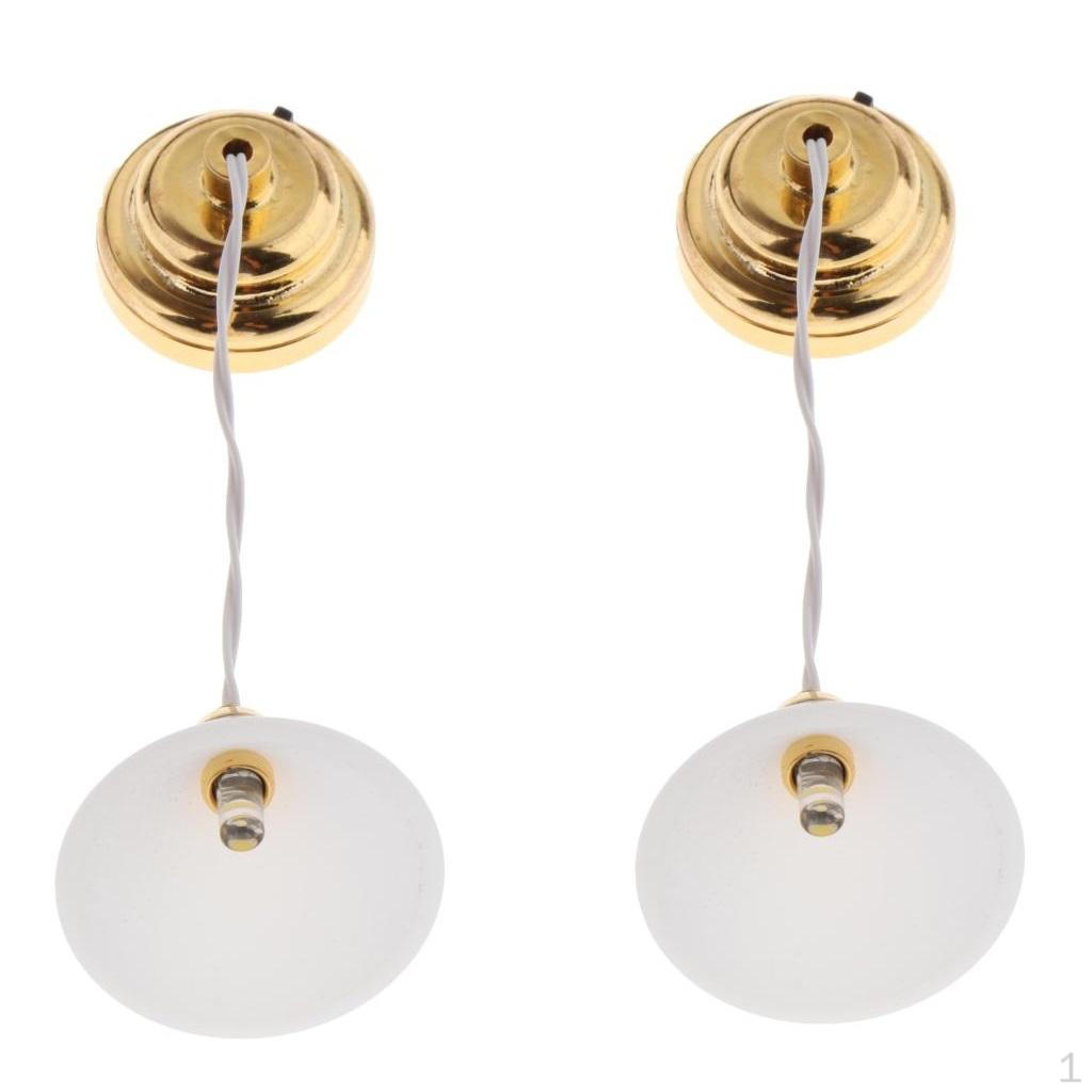 

2x Кукольный домик Миниатюра 1:Светодиодный современный потолочный светильник с 12 лампами на батарейках